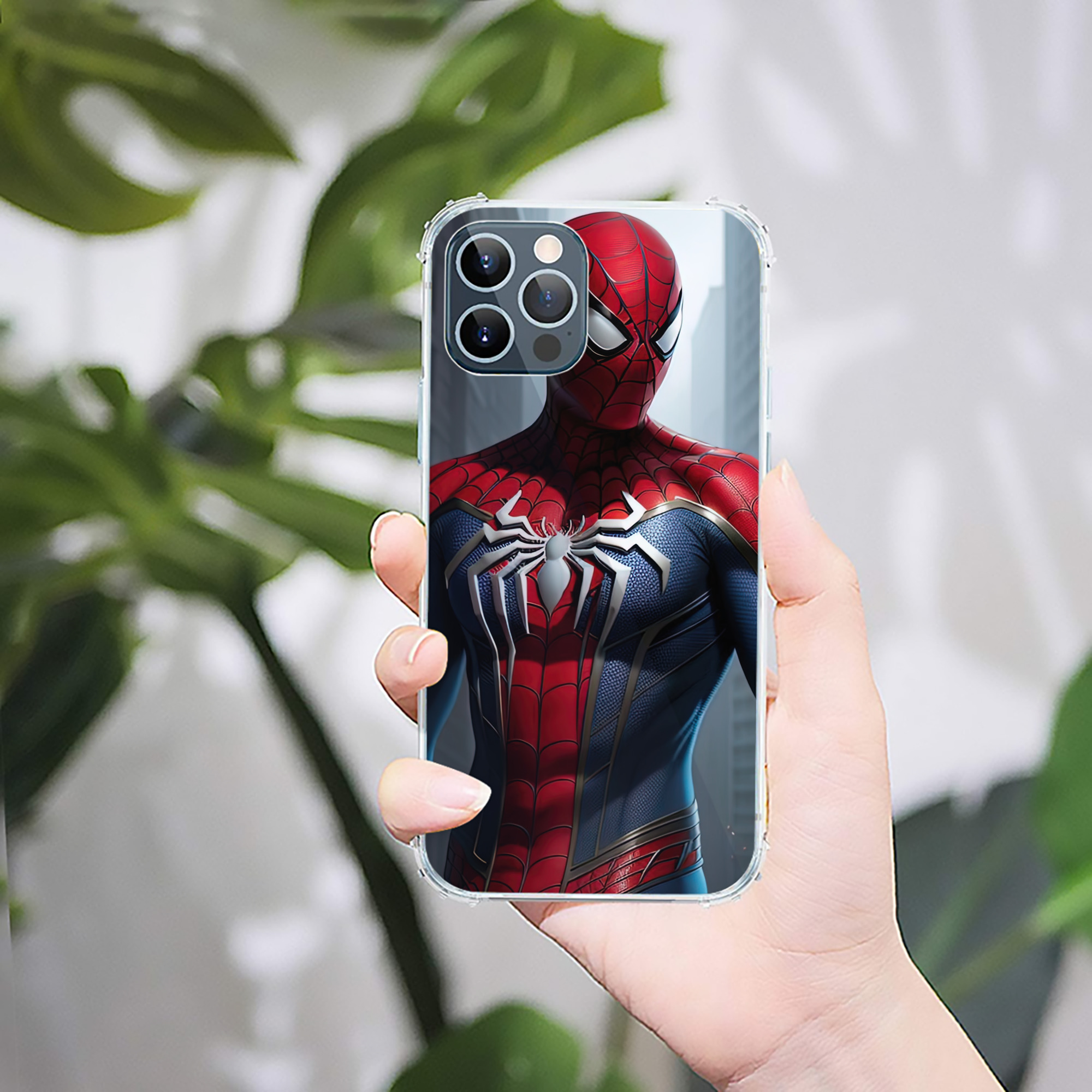 （画像用） Spider Man スパイダーマン 【iPhone 12シリーズ対応】透明スマホケース（クリアソフトケース）